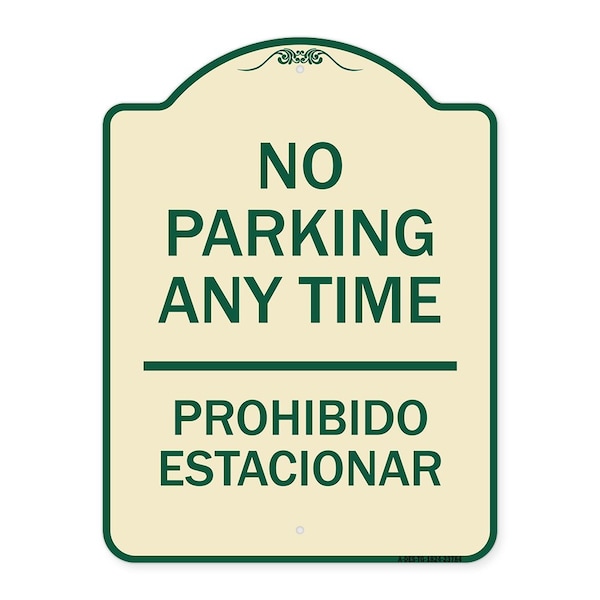 Signmission No Parking Anytime & Prohibido Estacionar Heavy-Gauge Aluminum Sign, 24" x 18", TG-1824-23784 A-DES-TG-1824-23784 - main